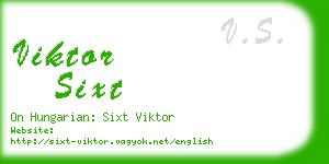 viktor sixt business card